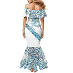 Kahui Whetu Paua shell Kowhaiwhai Taniko Personalised Family Matching Mermaid Dress and Hawaiian Shirt Taniwha Maori Tribal Style
