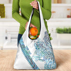Kahui Whetu Paua shell Kowhaiwhai Taniko Personalised Grocery Bag Taniwha Maori Tribal Style