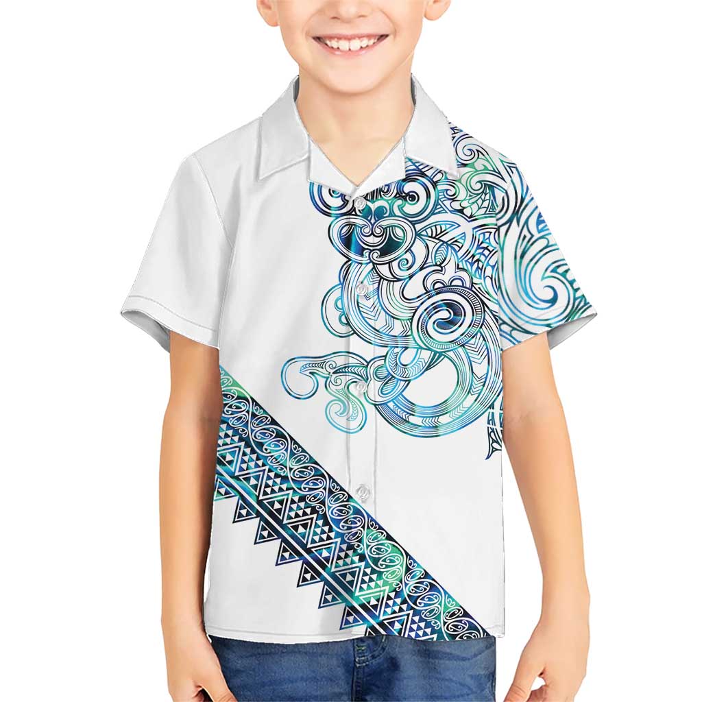Kahui Whetu Paua shell Kowhaiwhai Taniko Personalised Hawaiian Shirt Taniwha Maori Tribal Style