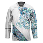 Kahui Whetu Paua shell Kowhaiwhai Taniko Personalised Hockey Jersey Taniwha Maori Tribal Style