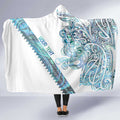 Kahui Whetu Paua shell Kowhaiwhai Taniko Personalised Hooded Blanket Taniwha Maori Tribal Style