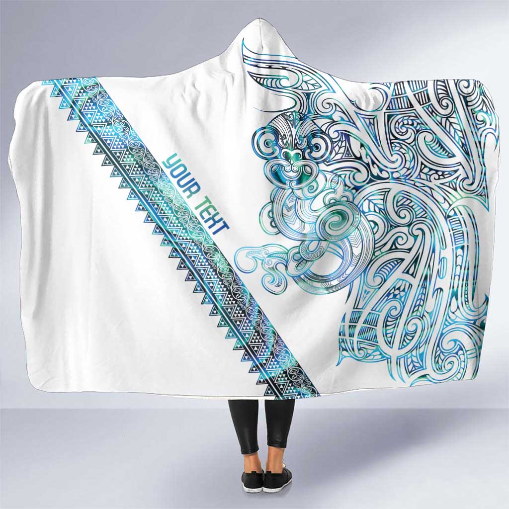 Kahui Whetu Paua shell Kowhaiwhai Taniko Personalised Hooded Blanket Taniwha Maori Tribal Style