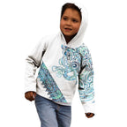 Kahui Whetu Paua shell Kowhaiwhai Taniko Personalised Kid Hoodie Taniwha Maori Tribal Style