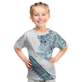 Kahui Whetu Paua shell Kowhaiwhai Taniko Personalised Kid T Shirt Taniwha Maori Tribal Style