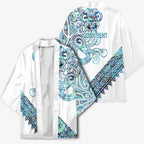 Kahui Whetu Paua shell Kowhaiwhai Taniko Personalised Kimono Taniwha Maori Tribal Style
