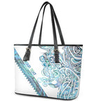 Kahui Whetu Paua shell Kowhaiwhai Taniko Personalised Leather Tote Bag Taniwha Maori Tribal Style