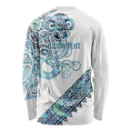 Kahui Whetu Paua shell Kowhaiwhai Taniko Personalised Long Sleeve Shirt Taniwha Maori Tribal Style