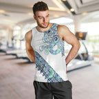 Kahui Whetu Paua shell Kowhaiwhai Taniko Personalised Men Tank Top Taniwha Maori Tribal Style