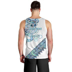 Kahui Whetu Paua shell Kowhaiwhai Taniko Personalised Men Tank Top Taniwha Maori Tribal Style