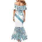 Kahui Whetu Paua shell Kowhaiwhai Taniko Personalised Mermaid Dress Taniwha Maori Tribal Style