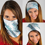 Kahui Whetu Paua shell Kowhaiwhai Taniko Personalised Neck Gaiter Taniwha Maori Tribal Style