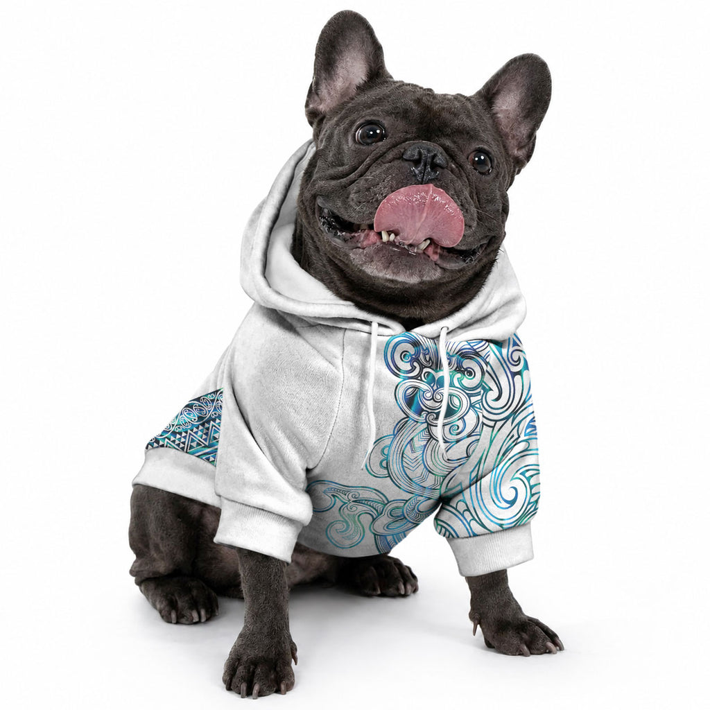 Kahui Whetu Paua shell Kowhaiwhai Taniko Personalised Pet Hoodie Taniwha Maori Tribal Style