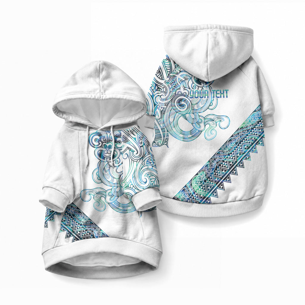 Kahui Whetu Paua shell Kowhaiwhai Taniko Personalised Pet Hoodie Taniwha Maori Tribal Style