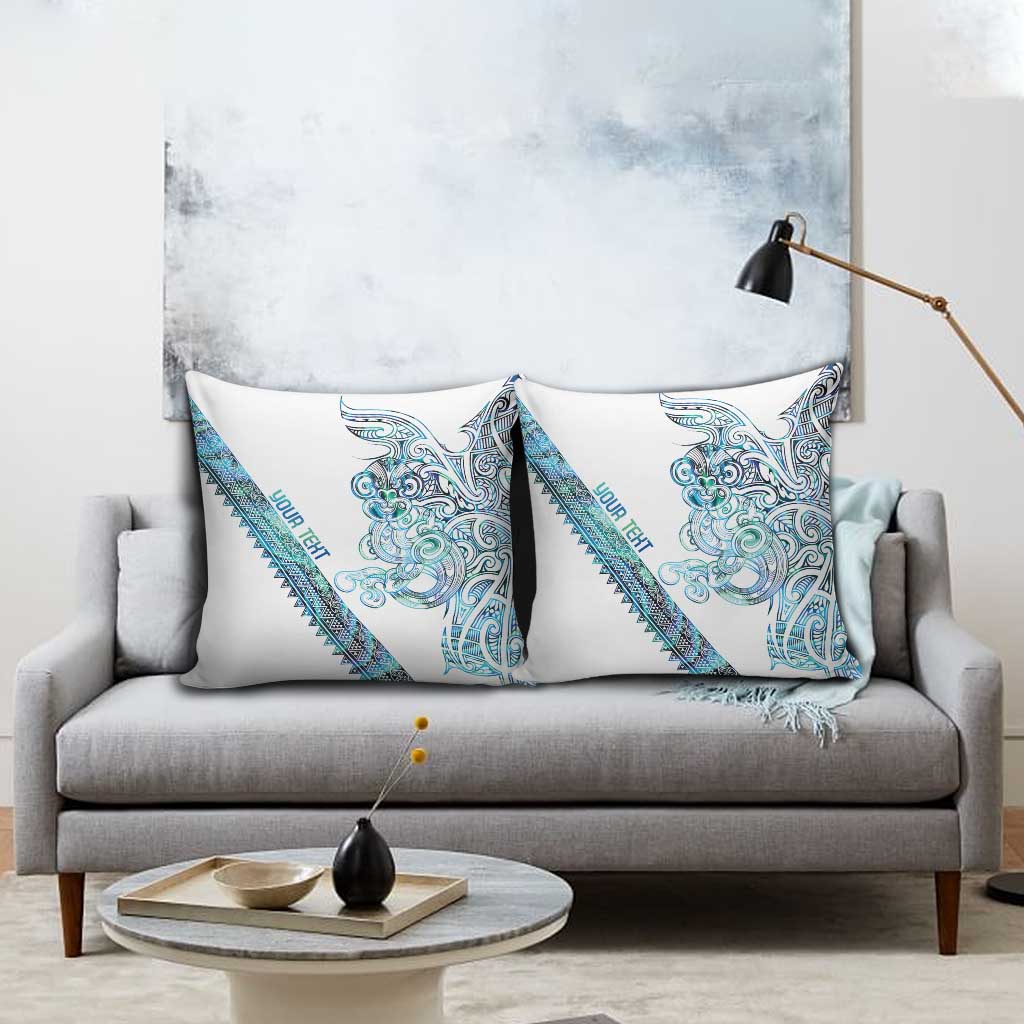 Kahui Whetu Paua shell Kowhaiwhai Taniko Personalised Pillow Cover Taniwha Maori Tribal Style