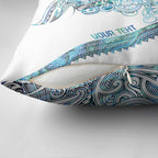 Kahui Whetu Paua shell Kowhaiwhai Taniko Personalised Pillow Cover Taniwha Maori Tribal Style