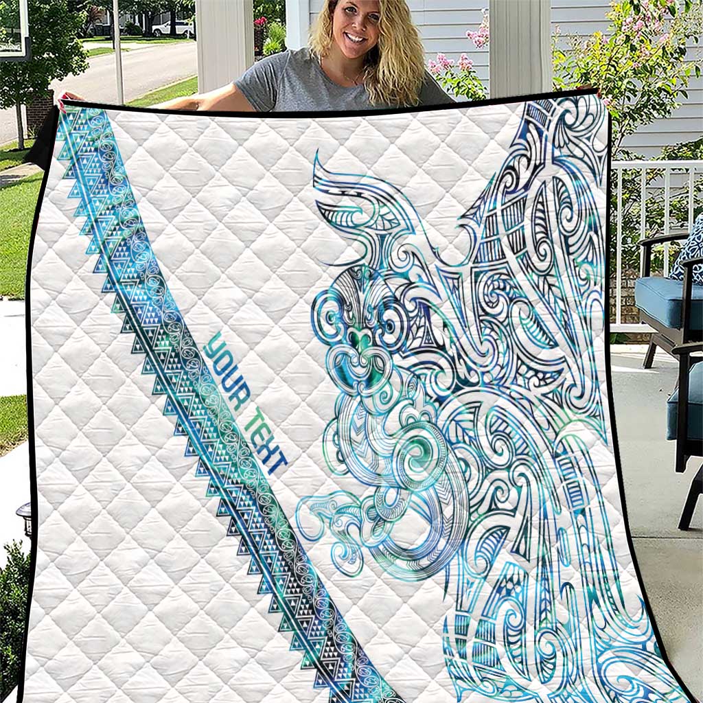 Kahui Whetu Paua shell Kowhaiwhai Taniko Personalised Quilt Taniwha Maori Tribal Style