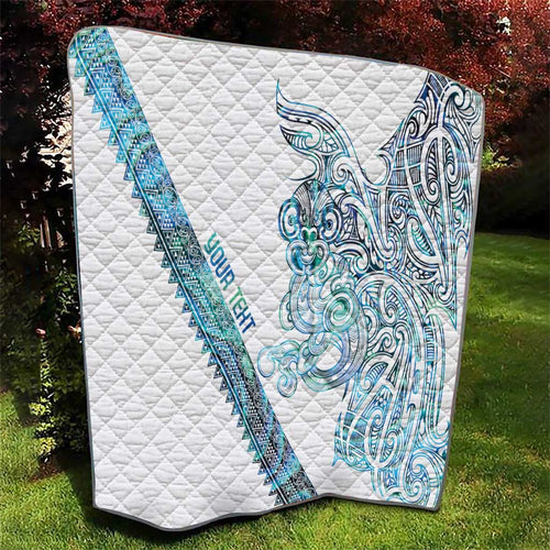 Kahui Whetu Paua shell Kowhaiwhai Taniko Personalised Quilt Taniwha Maori Tribal Style