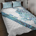 Kahui Whetu Paua shell Kowhaiwhai Taniko Personalised Quilt Bed Set Taniwha Maori Tribal Style