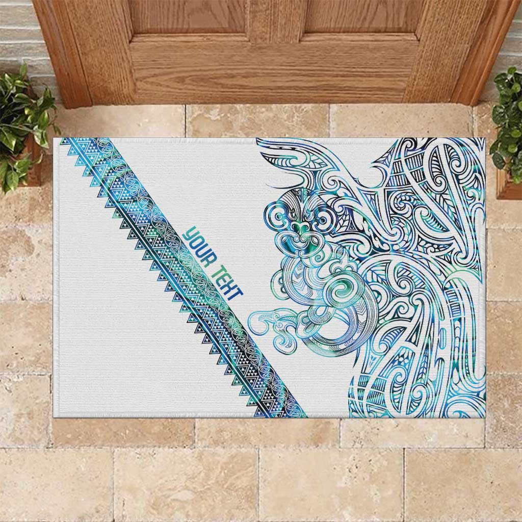 Kahui Whetu Paua shell Kowhaiwhai Taniko Personalised Rubber Doormat Taniwha Maori Tribal Style
