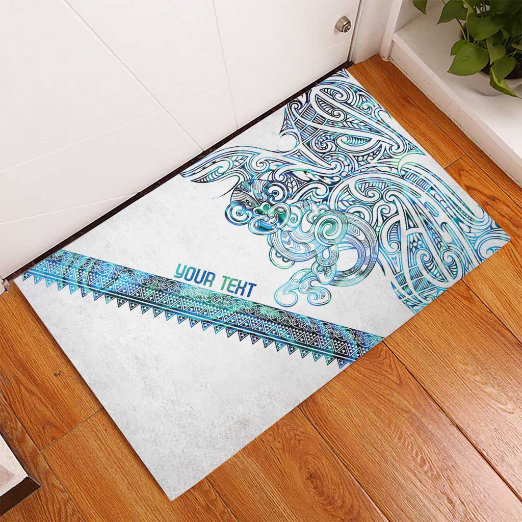 Kahui Whetu Paua shell Kowhaiwhai Taniko Personalised Rubber Doormat Taniwha Maori Tribal Style