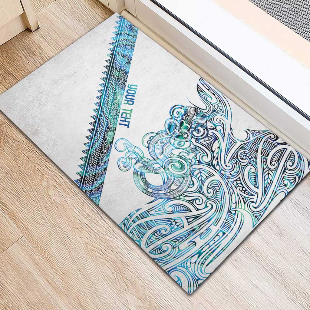 Kahui Whetu Paua shell Kowhaiwhai Taniko Personalised Rubber Doormat Taniwha Maori Tribal Style