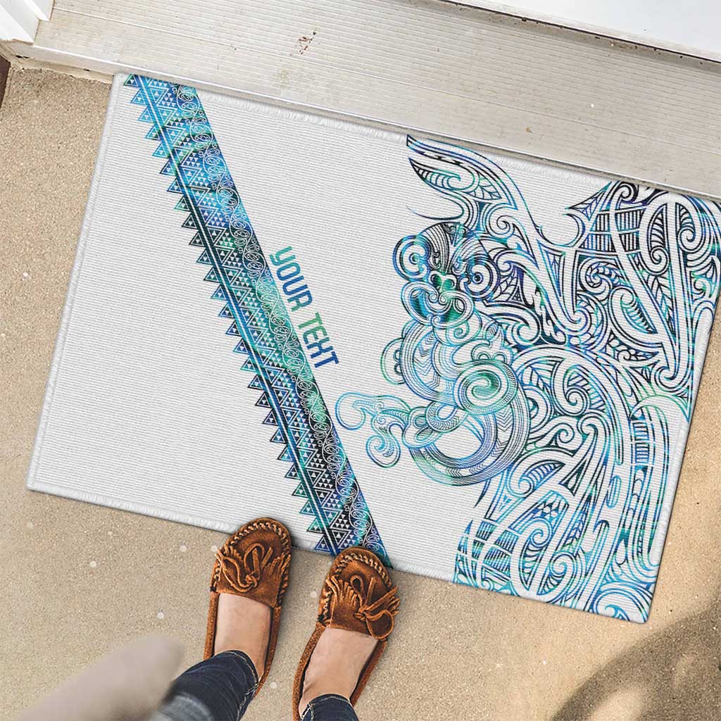 Kahui Whetu Paua shell Kowhaiwhai Taniko Personalised Rubber Doormat Taniwha Maori Tribal Style
