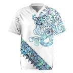Kahui Whetu Paua shell Kowhaiwhai Taniko Personalised Rugby Jersey Taniwha Maori Tribal Style