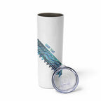 Kahui Whetu Paua shell Kowhaiwhai Taniko Personalised Skinny Tumbler Taniwha Maori Tribal Style
