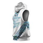 Kahui Whetu Paua shell Kowhaiwhai Taniko Personalised Sleeveless Hoodie Taniwha Maori Tribal Style