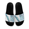 Kahui Whetu Paua shell Kowhaiwhai Taniko Personalised Slide Sandals Taniwha Maori Tribal Style