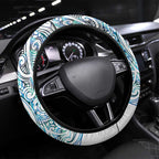Kahui Whetu Paua shell Kowhaiwhai Taniko Steering Wheel Cover Taniwha Maori Tribal Style