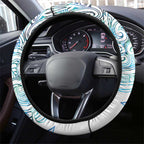 Kahui Whetu Paua shell Kowhaiwhai Taniko Steering Wheel Cover Taniwha Maori Tribal Style