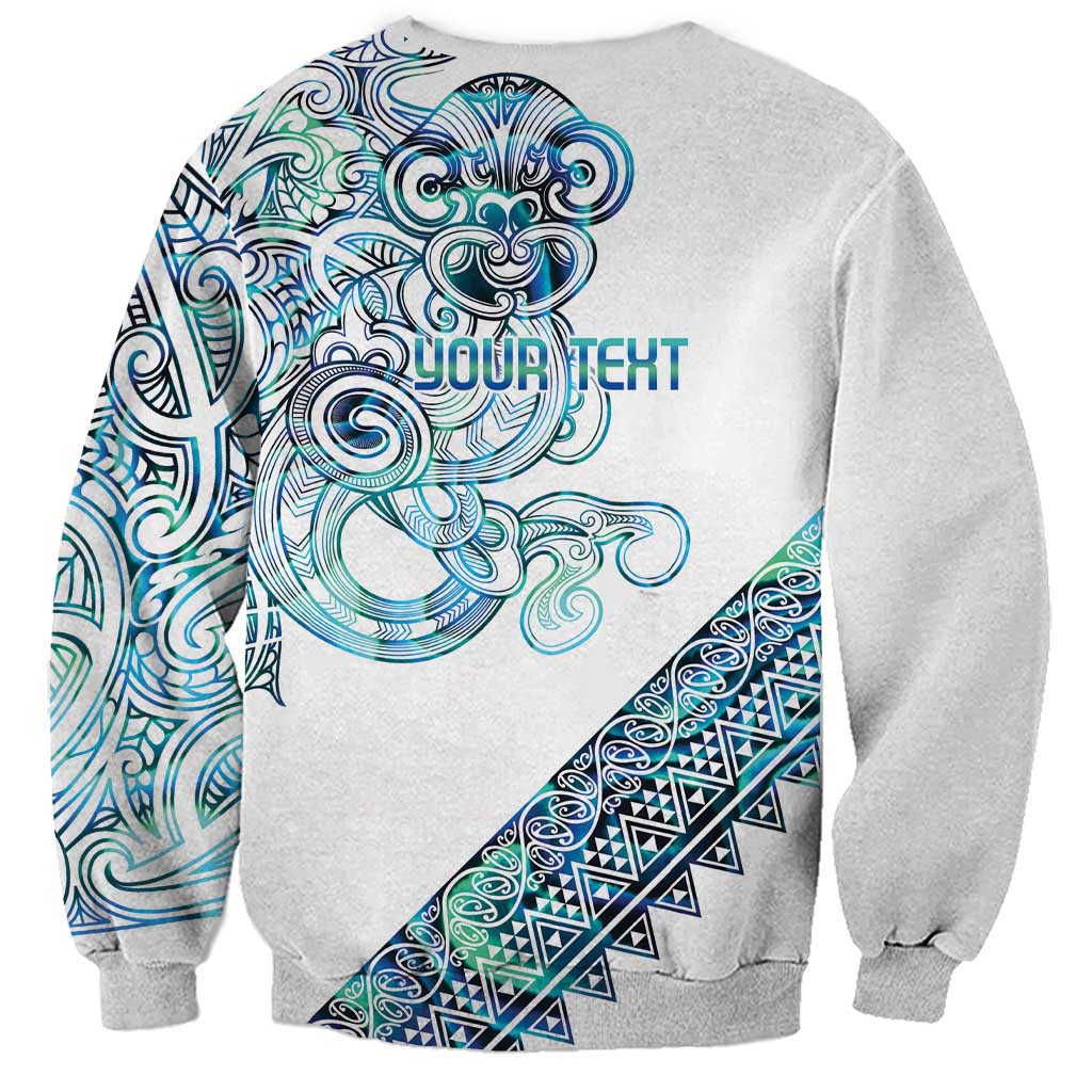 Kahui Whetu Paua shell Kowhaiwhai Taniko Personalised Sweatshirt Taniwha Maori Tribal Style