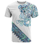 Kahui Whetu Paua shell Kowhaiwhai Taniko Personalised T Shirt Taniwha Maori Tribal Style