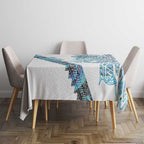 Kahui Whetu Paua shell Kowhaiwhai Taniko Personalised Tablecloth Taniwha Maori Tribal Style