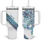 Kahui Whetu Paua shell Kowhaiwhai Taniko Personalised Tumbler With Handle Taniwha Maori Tribal Style