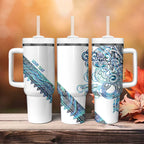 Kahui Whetu Paua shell Kowhaiwhai Taniko Personalised Tumbler With Handle Taniwha Maori Tribal Style