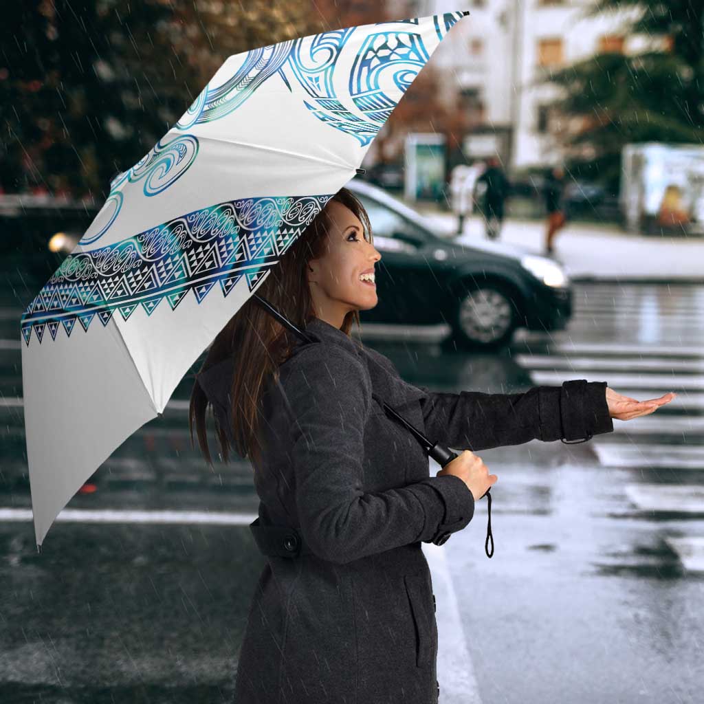 Kahui Whetu Paua shell Kowhaiwhai Taniko Personalised Umbrella Taniwha Maori Tribal Style