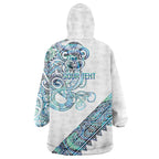 Kahui Whetu Paua shell Kowhaiwhai Taniko Personalised Wearable Blanket Hoodie Taniwha Maori Tribal Style