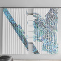 Kahui Whetu Paua shell Kowhaiwhai Taniko Personalised Window Curtain Taniwha Maori Tribal Style