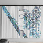 Kahui Whetu Paua shell Kowhaiwhai Taniko Personalised Window Curtain Taniwha Maori Tribal Style