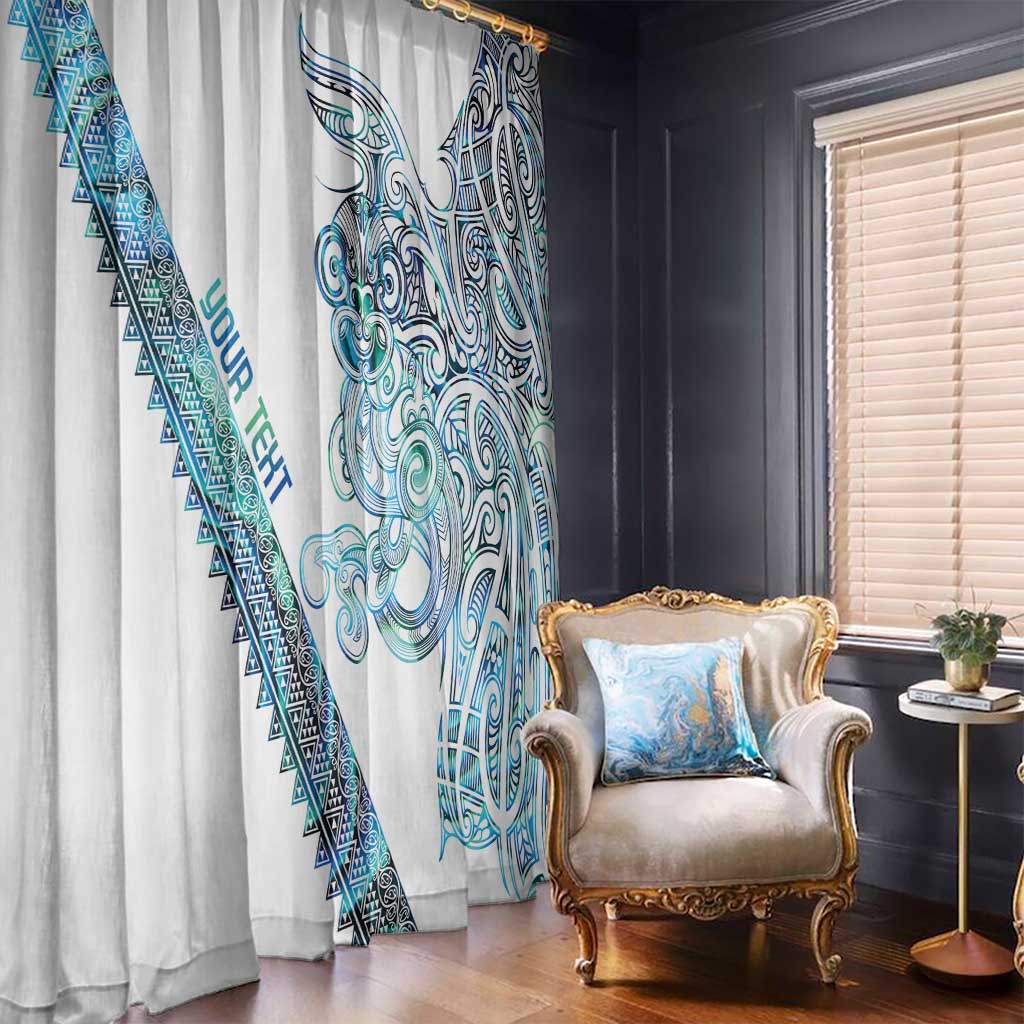 Kahui Whetu Paua shell Kowhaiwhai Taniko Personalised Window Curtain Taniwha Maori Tribal Style