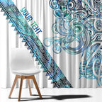 Kahui Whetu Paua shell Kowhaiwhai Taniko Personalised Window Curtain Taniwha Maori Tribal Style