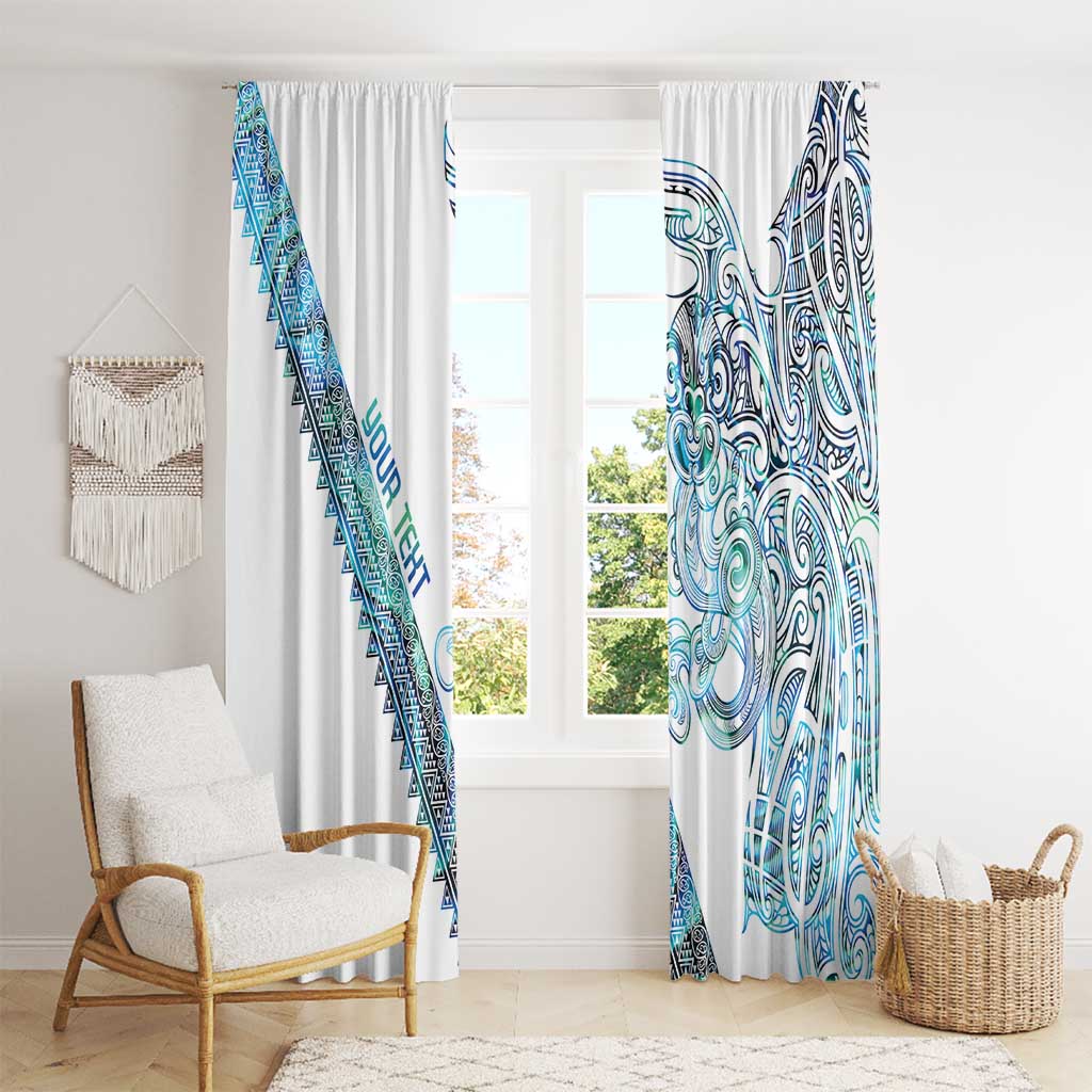 Kahui Whetu Paua shell Kowhaiwhai Taniko Personalised Window Curtain Taniwha Maori Tribal Style