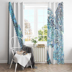 Kahui Whetu Paua shell Kowhaiwhai Taniko Personalised Window Curtain Taniwha Maori Tribal Style