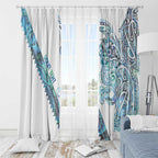 Kahui Whetu Paua shell Kowhaiwhai Taniko Personalised Window Curtain Taniwha Maori Tribal Style