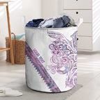 Mawhero Paua shell Kowhaiwhai Taniko Personalised Laundry Basket Taniwha Maori Tribal Style