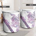 Mawhero Paua shell Kowhaiwhai Taniko Personalised Laundry Basket Taniwha Maori Tribal Style