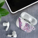 Mawhero Paua shell Kowhaiwhai Taniko Personalised AirPods Case Taniwha Maori Tribal Style