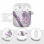 Mawhero Paua shell Kowhaiwhai Taniko Personalised AirPods Case Taniwha Maori Tribal Style